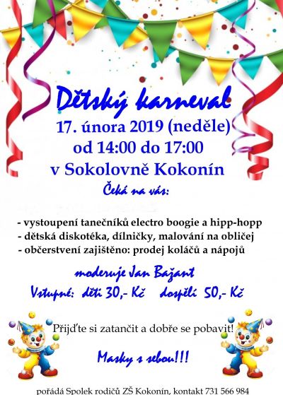 Dětský karneval 17.2.2019