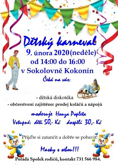 Dětský karneval 9.2.2020